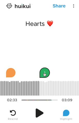 Comment on the timeline with Huikui