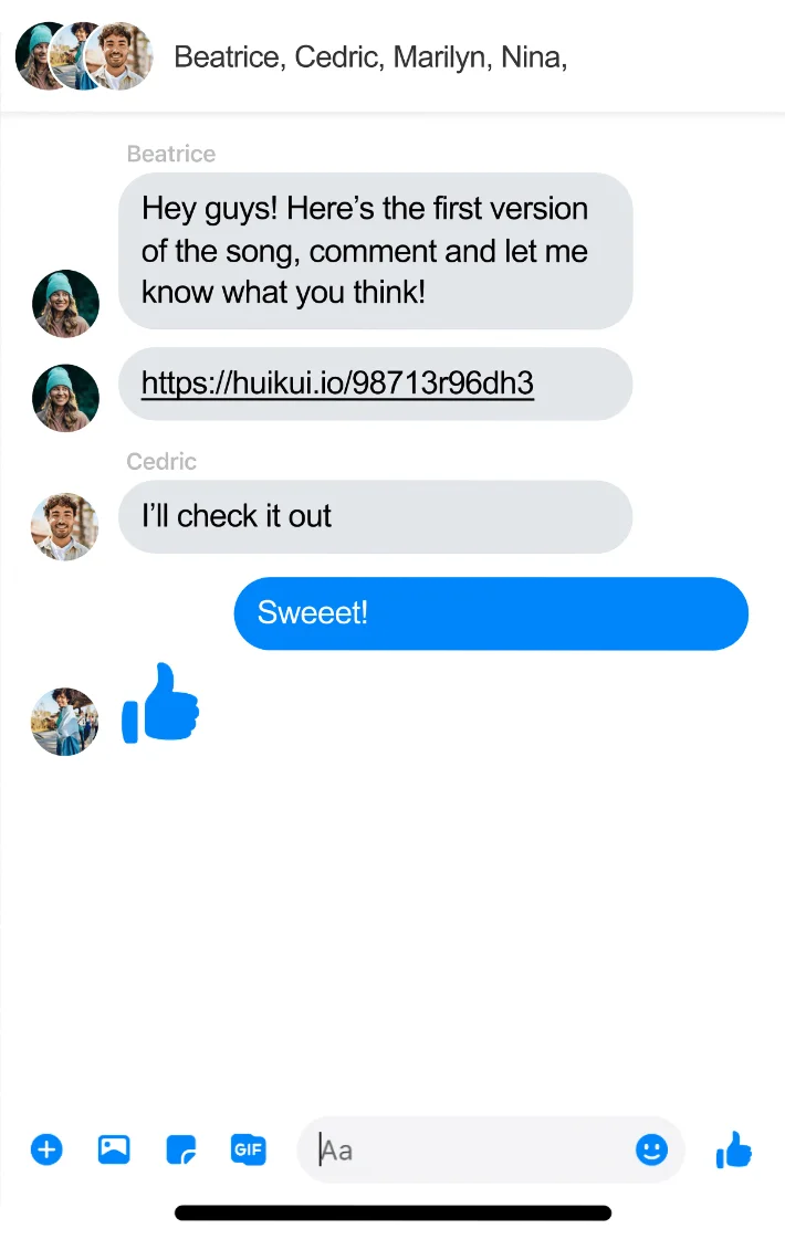 Huikui is easy to share
