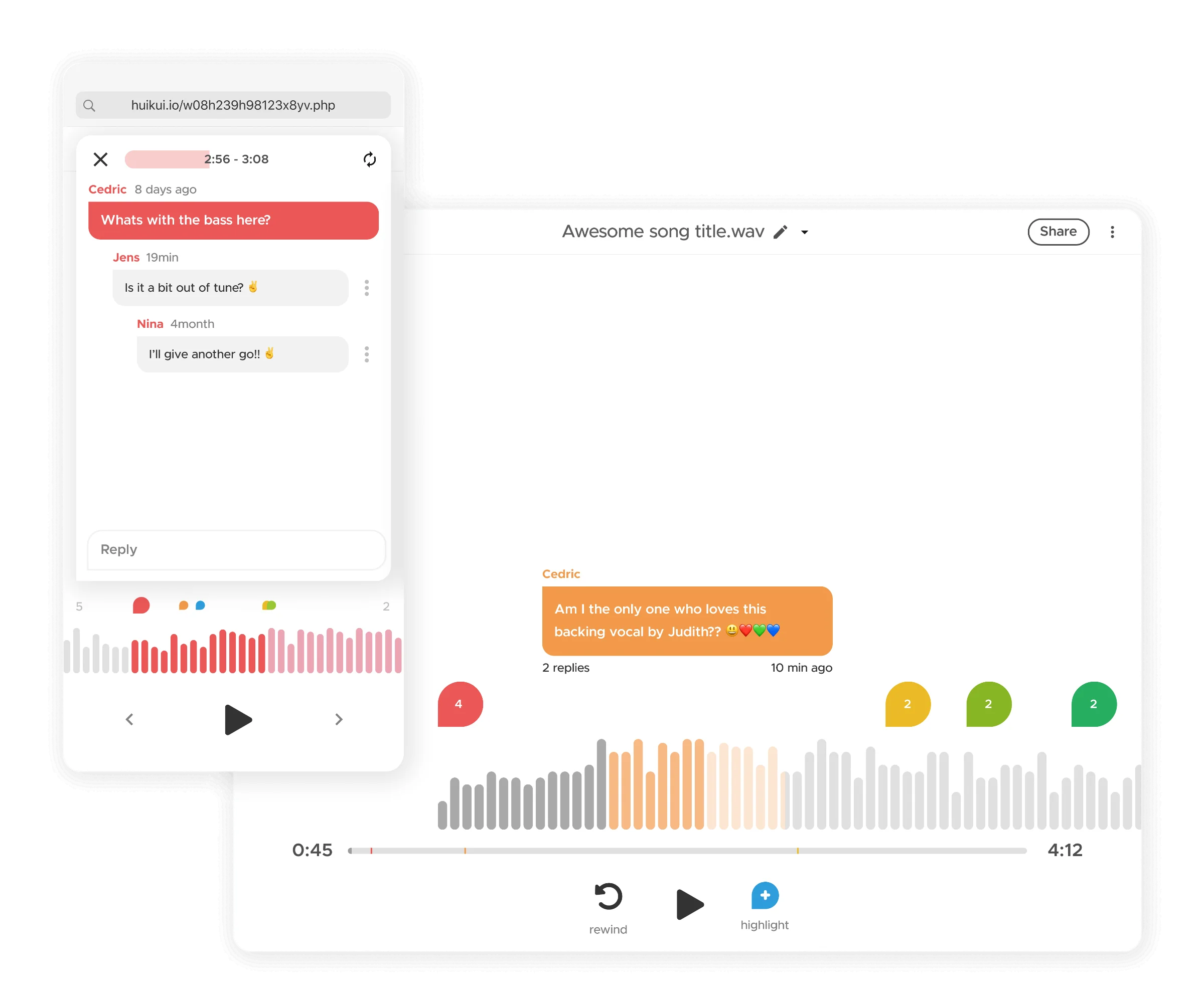 Huikui Mobile and Desktop App View
